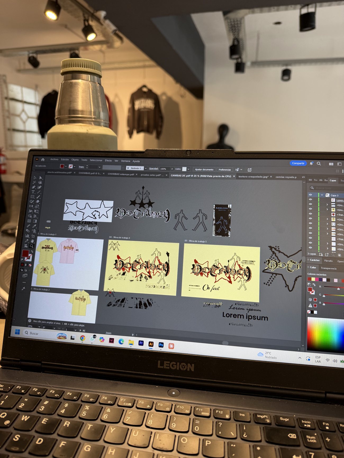 Proceso de trabajo: estampas Notfancy en Illustrator