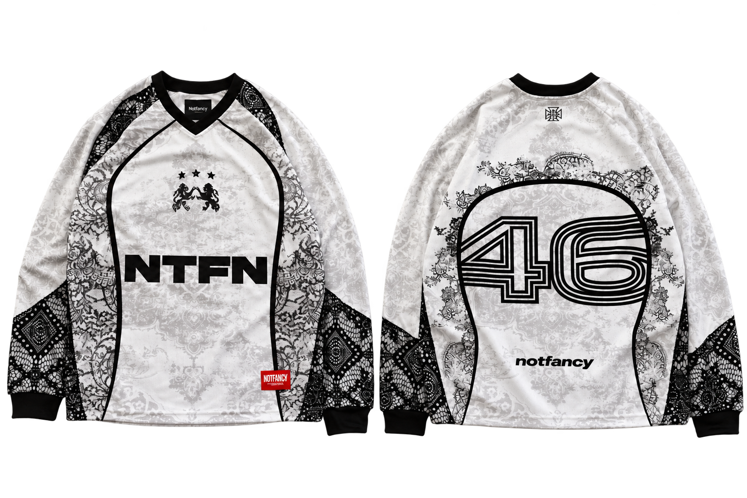Camiseta Team Notfancy, frente y espalda con el número 46